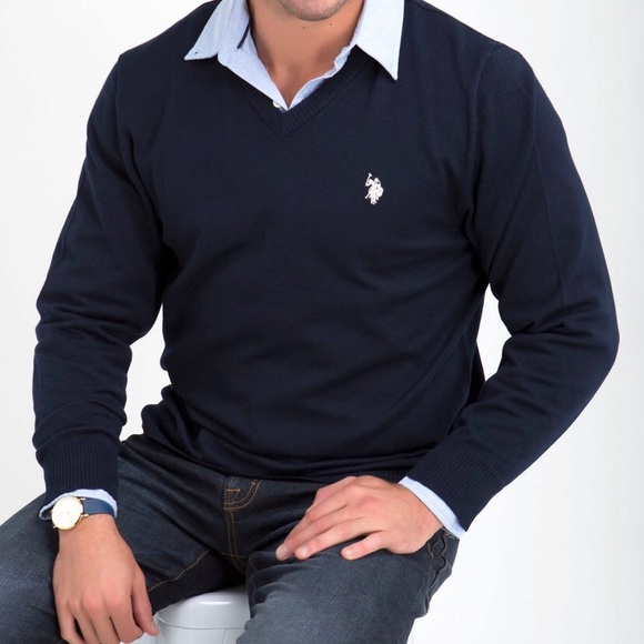U.S. Polo Assn. Other - US Polo V Neck Light Navy Sweater